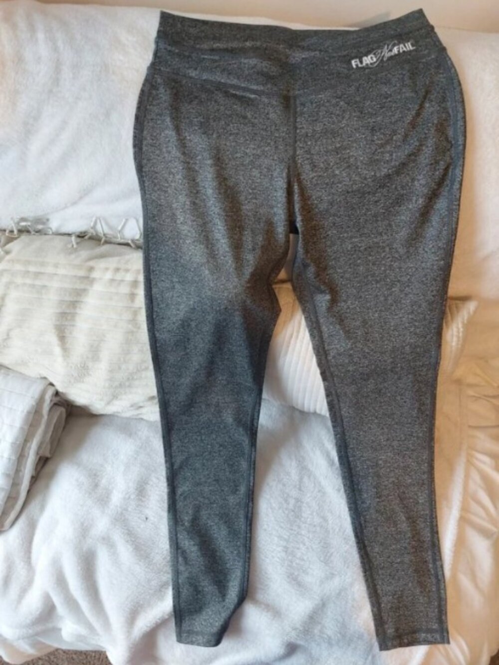 Flag Nor Fail Women’s Essential Leggings - Heathered Charcoal - Sz M